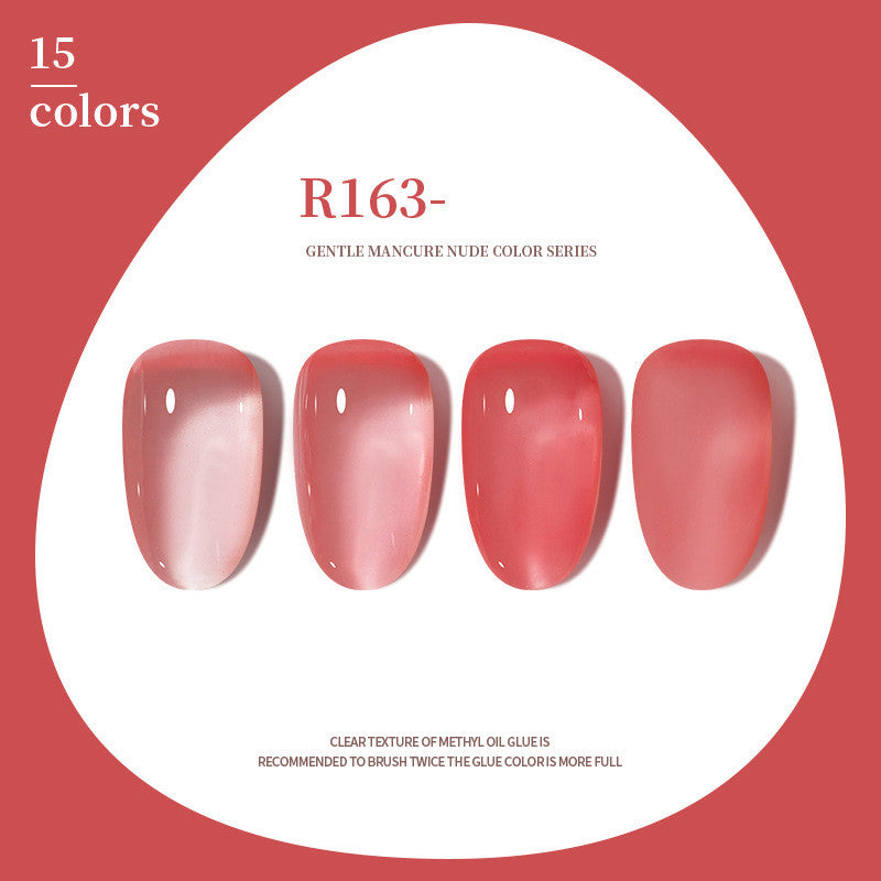 Yickyue 10ml Jelly Transparent Nude Color Nail Gel Polish Semi Permanent Nude Pink Varnish Soak Off UV LED Nail Art Gel Ice Transparent