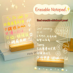 Acrylic Note Board Creative Led Night Light USB Message Board Holiday Light With Pen Gift For Kids Room Decor Desktop Ornament