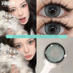 YICKYUE  -  1 Pair Korean Color Contact Lenses for Eyes High Quality Soft Lenses Green Lenses Blue Pupils Natural New Free Shipping