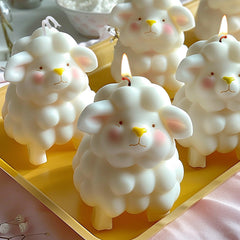 YICKYUE  -  Sheep Aroma Candle Silicone Mold DIY Cute Pet Diffuser Stone Handmade Soap Accompaniment Mold Home Decor
