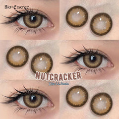 YICKYUE  1Pair Gray Contact Lenses with Diopter Yearly Blue Lens New Style Colorcon Cosmetics Beauty Brown Eyes Makeup Pupils