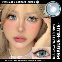 YICKYUE  -  1Pair New Color Contact Lenses for Eyes Purple Lenses Gray Pupils Lens Brown Eye Lens Yearly Cosmetic Blue Eye Contacts
