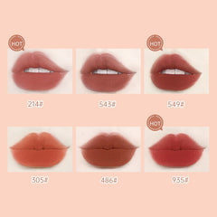 Yickyue  New Cute Crayon Lipstick Matte Waterproof Long Lasting Lip Gloss Silky Smooth Moisturizing Lipstick Sexy Makeup 6 Colors