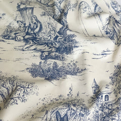 Top French style table cloth Vintage blue printed tablecloth Quality thicken linen table cover table mats for dining table cloth