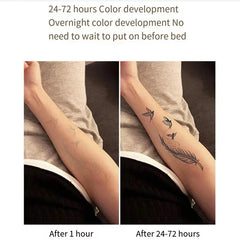 YICKYUE  -  Swallow Feather Herbal Juice Temporary Tattoo Stickers Arm Waterproof Non-reflective Cool Fake Tattoo Lasting Art for Men Women