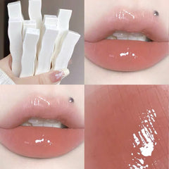 YICKYUE  -  6 Colors Mirror Lip Gloss Moisturizing Nude Lipgloss Pretty Flower Transparent Tube Liquid Lipstick Long Lasting Makeup Cosmetic