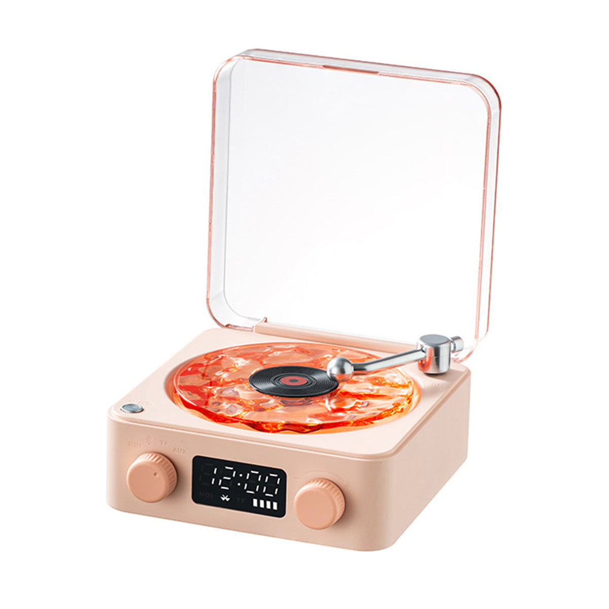 YICKYUE  -  Mini Retro White Noise Bluetooth-compatible Speaker Portable Sleep Aid Vinyl Record Player Subwoofer With Light Support TF Card