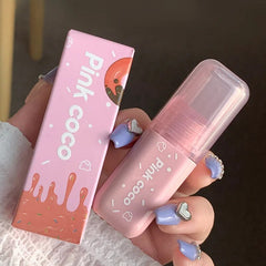 Yickyue 1PC Cute Donut Mirror Lip Glaze Gloss Moisturizing Sexy Red Lip Tint Lipstick Lasting Waterproof Nonstick Cup Lip Gloss Cosmetic