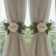 2 PCS Flowers Curtain Tie-back Curtain Decor Decorative Curtains Home Decoration Accessories For Living Room Bedroom Window