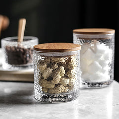Crystal Glass Sealed Can Snacks Storage Tank Candy Jar with Lid Kitchen Storage Jars for Loose Tea Coffee Bean Sugar Salt Grains