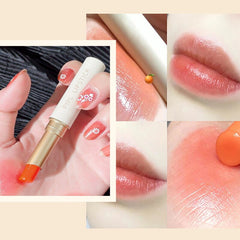 Yickyue Orange Moisturizing Lip Balm Color Changing Lip Makeup Non-stick Cup Lip Oil Lip Care Long Lasting Hydrating Lipgloss Cosmetics