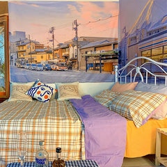 Japan Style Tapestry Wall Hanging Cloth Landscape painting Bedroom Dorm Hanging Cloth Wall Tapestries Home Art Background Decor