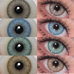 YICKYUE    Graded 1pair Color Contact Lenses Mixblood Softlens 12months