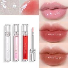 Yickyue Mirror Water Lip Gloss Lip Glaze Transparent Glass Lip Oil Waterproof Lasting Liquid Lipstick Lip Gloss Lips Makeup Cosmetics
