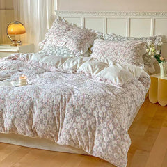 YICKYUE  -  Pastel Daisy Bedding Set - Blue