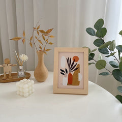 Ins Decorative Painting Nordic Flower Character Photo Frame Paintings Home Wall Decor Bedroom Desktop Decoration Art Ornaments