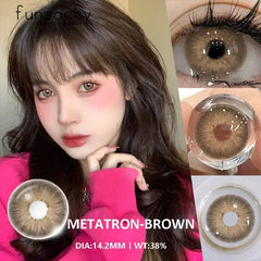 YICKYUE  -  1pair Gray Colored Contact Lenses Beauty Cosmetic Makeup Pupils Blue Contact Lenses Big Eyes Color Lenses Free Shipping