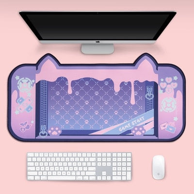 GeekShare Cute Mouse Pad Oversized Soft Office Gaming Computer Mouse Pads 80cm*36cm Thickened Non-slip Keyboard Table Mat Kawaii