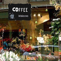W&G Message Board Double-sided Wooden House Number Blackboard Mini DIY Creative Wall Decor Signage Home Decoration Door Listing