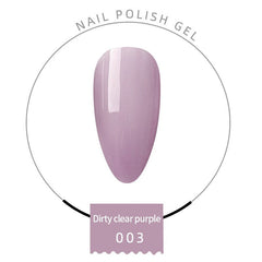 SKVP 8ml Clear Nail Gel Polish Dirty Purple Series Hybrid Varnish Nail Art Semi Permanent UV Gel Varnish Soak Off Matte Top Coat