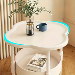 YICKYUE  -  Modern Minimalist Nightstand - Space-Saving, Portable Storage Shelf with Sturdy Plastic Legs, No Power Required, Casual Style for Bedroom and Living Room Organization