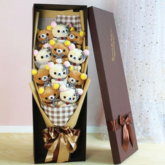 Hot Sale Cute Teddy Bear Stuffed Animal Plush Toy Cartoon Bouquet Gift Box Creative Birthday Valentine's Day Christmas Gift