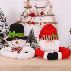 YICKYUE  -  Christmas Tree Ornament Cute Hugs The Tree Doll, Santa Claus Snowman, Festive Decor Noel Atmosphere Cloth Xmas New Year 2025
