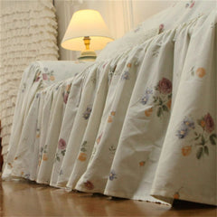 YICKYUE  -  Countryside Rose Printed Sofa Cover Pure Cotton Home Decoration Bedroom Living Room Sofa Cover Cloth Double Or Triple Sofa Cover