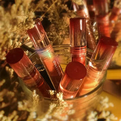 YICKYUE  -  6 Color Tea Red Mirror Dyeing Lip Gloss Moisturizer Liquid Lipstick Waterproof Long Lasting Pink Lip Tint Korean Makeup Cosmetic