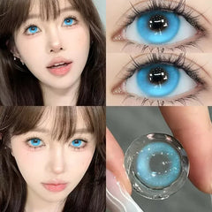YICKYUE   -  2PCS/Pair Contact Lenses with diopters Natural Lenses Gray Lenses Beauty Pupils Korean Style Fashion cosmetics Lenses New