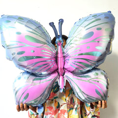 YICKYUE  -  5Pcs 40inch Large Butterfly Foil Balloons Colorful Butterfly Balloon Girl Birthday Party Wedding Decorations Baby Shower Globos