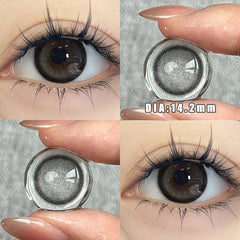 YICKYUE  -  2pcs/pair New Color Contact Lenses  for Eyes 1 Pair Fashion Black Eye Color Lenses With Diopters 0 to -8.00 Yearly