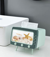 TV Tissue Box Household Kitchen Tissue Storage Box Living Room Drawer Multifunctional Mobile Phone Shelf Desk Organizer