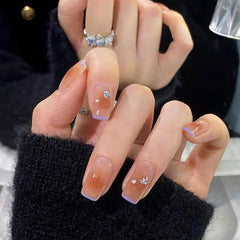 24pcs Heart Butterfly False Nails Detachable Full Cover Nail Patch New Women Fashion Press on Nail Manicure Tips
