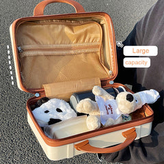 YICKYUE  -  Kawaii Dog Makeup Storage Organizer Cute Travel Plastic Cosmetics Case Portable Large Capacity Storage Container For Girl Women