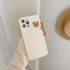 3D rabbit bear phone cover for iphone 12 mini 7 8 plus x xr xsmax 11 pro max soft silicone couple cartoon cute case shell conque