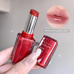 YICKYUE  -  Water Mirror Lipstick Lasting Non-stick Cup Moisturizing Crystal Jelly Pink Lipsticks Lip Tint Solid Lip Gloss Makeup Cosmetics