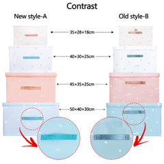 Big Size Foldable Clothes Storage Bins with Lid Clothes Storage Box Closet Organizer Home Container Kids Toys Fabric Organizer
