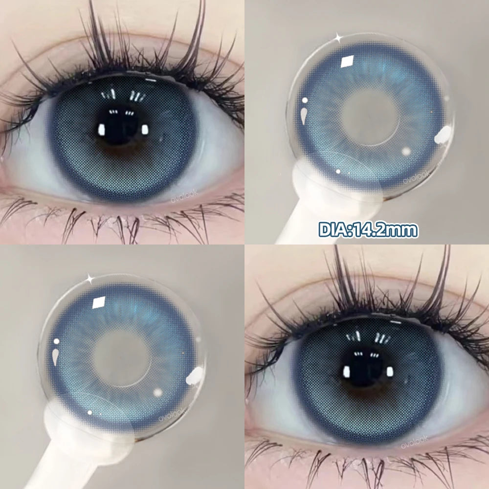 1 Pair Myopia Prescription Colored Contact Lenses Fashion Lens Beauty Pupils Blue Eye Color Lenses Purple Eye Lenses