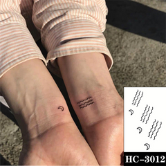 Cute Moon Design Fake Tattoo Adult Wrist Body Art Waterproof Temporary Tattoo Stickers For Men And Women