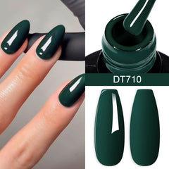 YICKYUE  -  7.3ml Avocado Color Nail Gel Polish Semi Permanent DIY Nail Supplies Manicure Gel Varnish Soak Off Base Top Coat