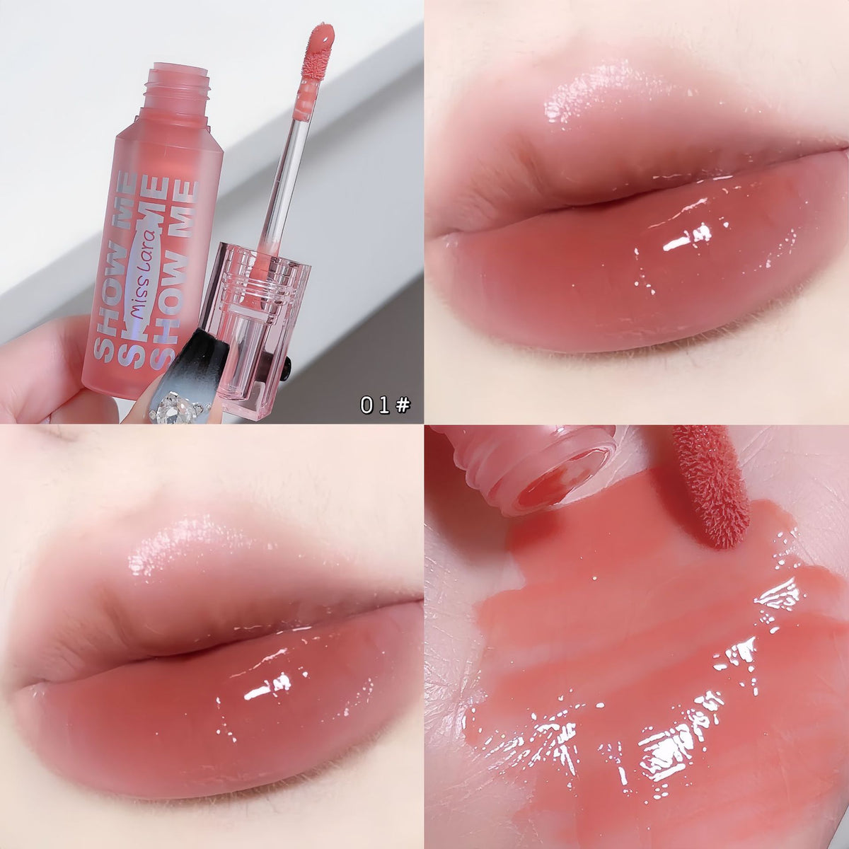 YICKYUE  -  Show Me Cheap Lipstick Mirror Watery Glass Lip Gloss Moisturizes Whitens Atmosphere Pure Girly Lip Gloss Cosmetics Hot