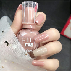 New product nail polish free baking quick-drying white nude color non-tearable set 36 color transparent nail polish beauty