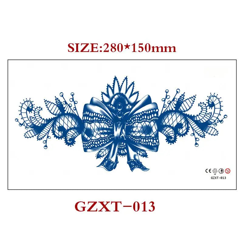 YICKYUE  -  Temporary Tattoo for Women and Men Herbal Flower Chest Art Decoration Tattoo Sticker Sweat Proof Waterproof Tattoo Fake Tattoo