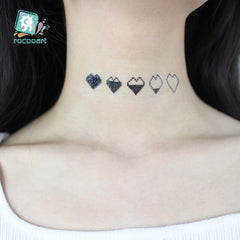Black Waterproof Temporary Tattoo Sticker Fashion Body Art Fake Tattoo Flash Tattoo Arm Behind Ear Sticker Female