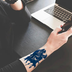 25 Designs Waterproof Temporary Black Sketchs Flowers Tattoo Stickers Flash Fake Body Tattoos for Men Women