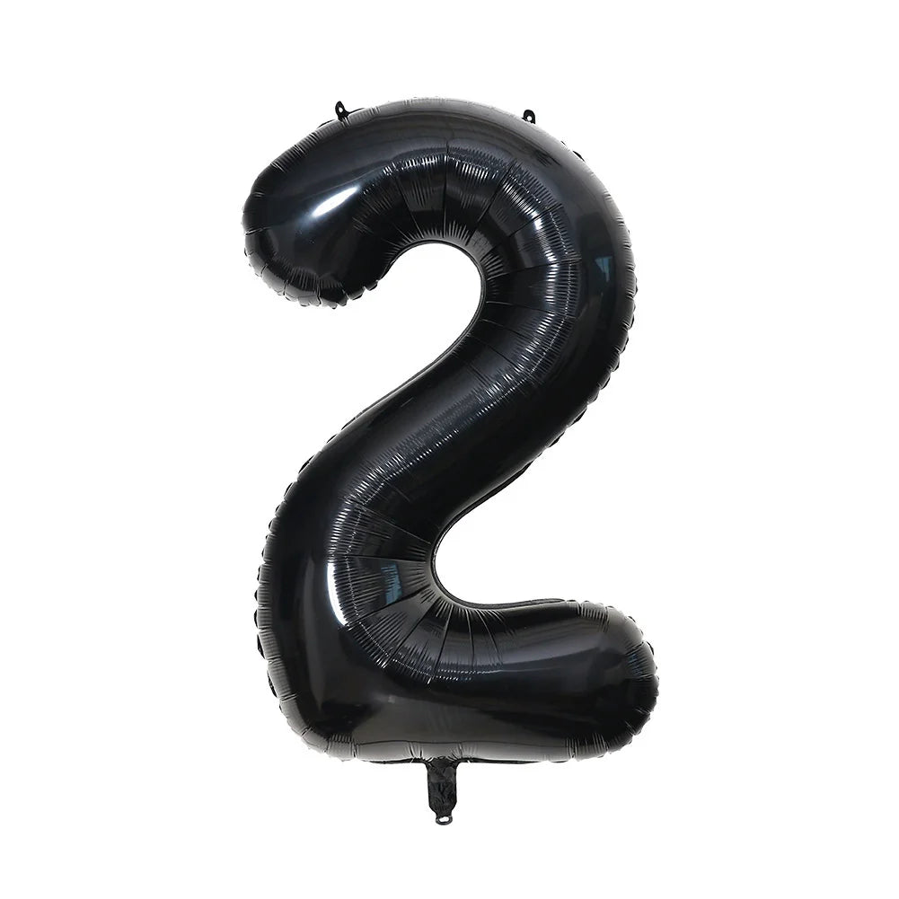 YICKYUE  -  40 Inch Black Large Numbers 0-9 Digit Helium Balloons Foil Mylar Big Number Birthday Anniversary Party Supplies Decorations