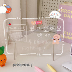 Simple Transparent Acrylic Daily Moments Photo Memo Message Board Note Board Student Mini Writing Board Bulletin Board