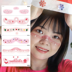YICKYUE  -  Waterproof & Temporary Face Tattoo Cartoon Kids Christmas Skin Tattoo Sticker for Party Christmas Festive Body Tattoo Gift for H
