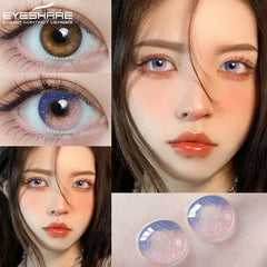 YICKYUE  1 Pair Cosplay Contact Lenses for Eyes Colored Fashion Pink Contacts Lens Purple Cosmetic Pupil Yearly Contact Lenses